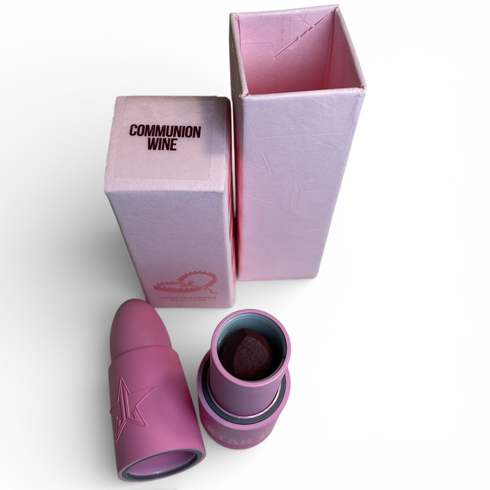 Jeffree Star Velvet Trap Lipstick Communion Wine Deep Red New With Box